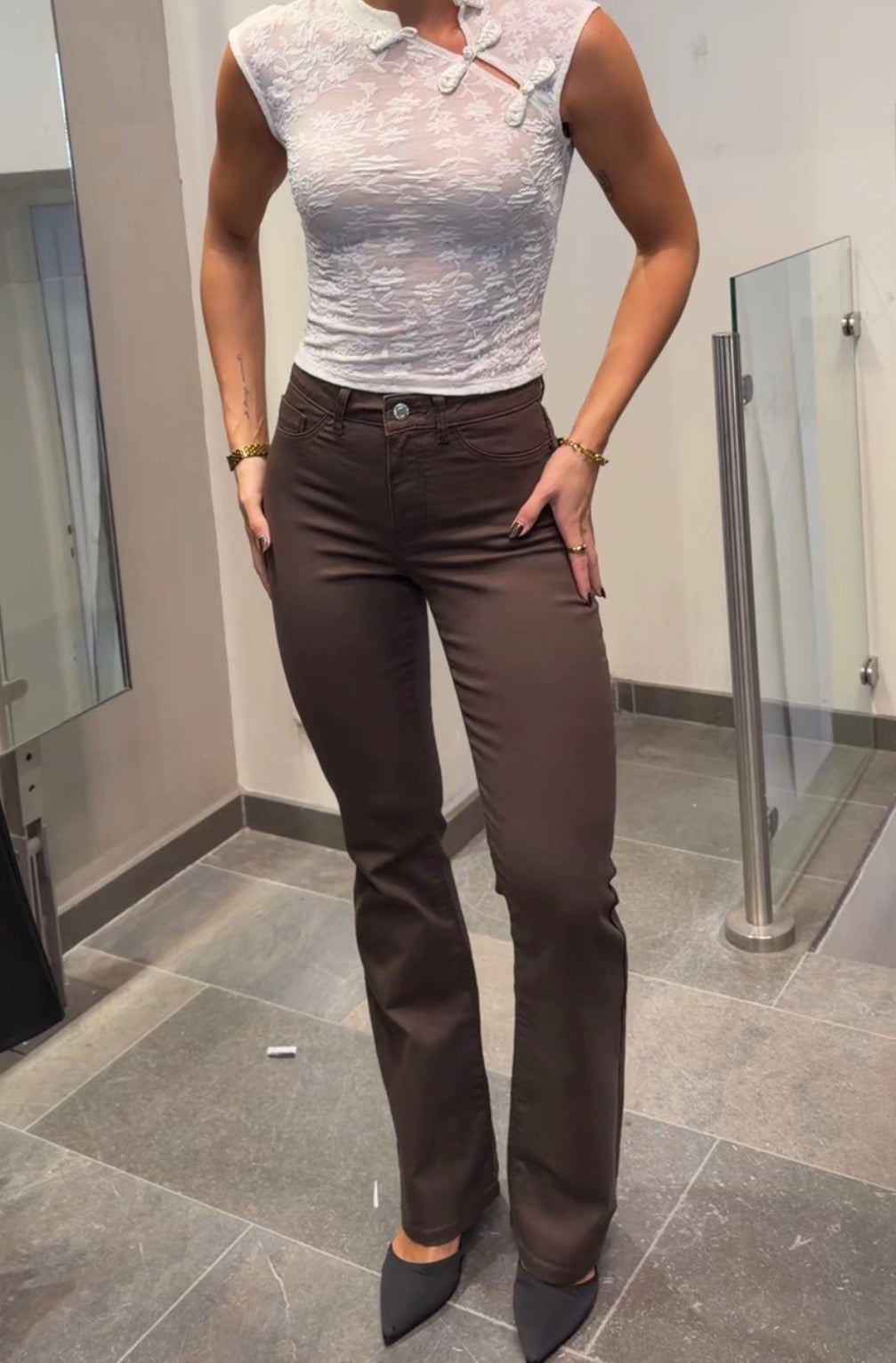 NMSALLIE Jeans - Chocolate Brown